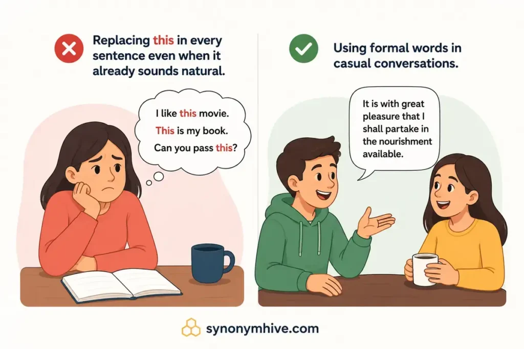 Common Mistakes When Using Synonyms for This.