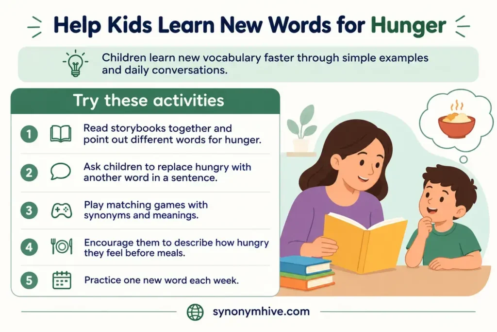 How Can Parents Teach Synonyms For Hungry To Children