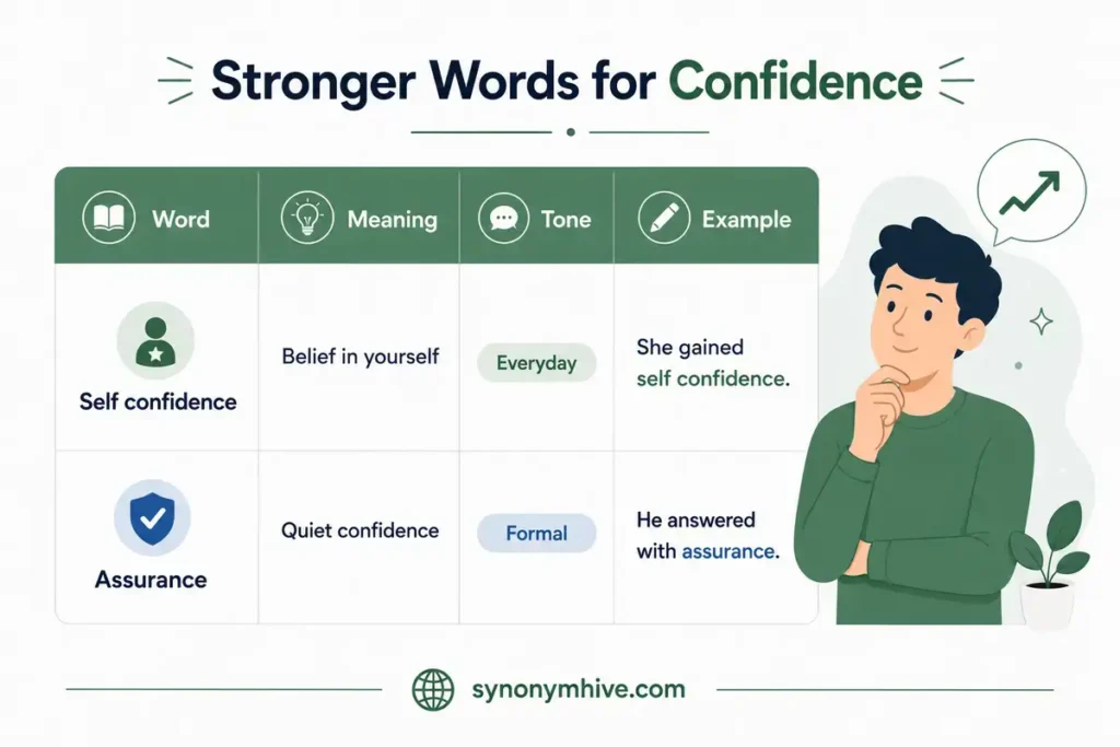 Master List Of Synonyms For Confidence