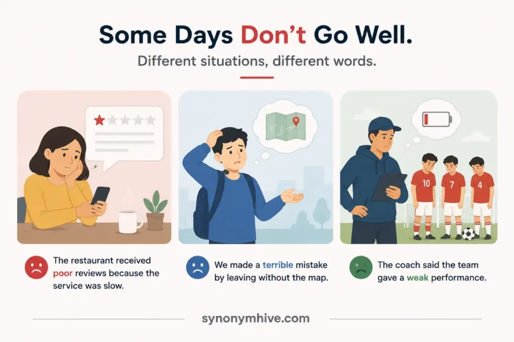 Real Life Examples Using Another Word For Bad