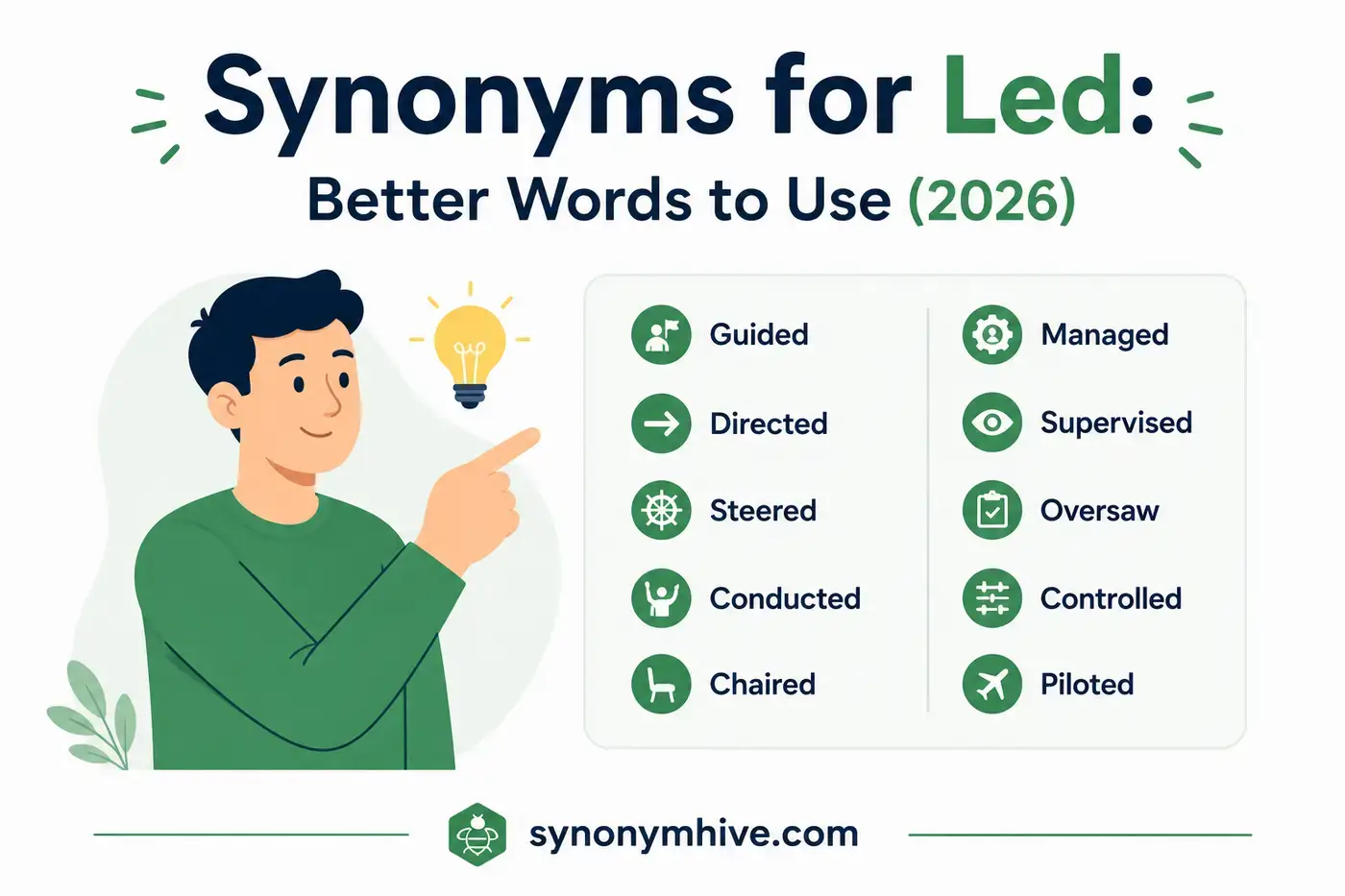 Synonyms for Led: Better Words to Use