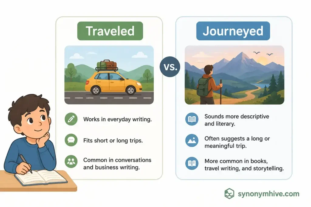 Traveled Vs Journeyed.