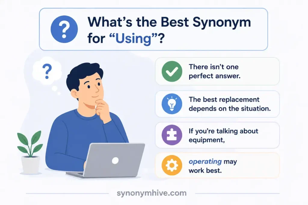 What's the Best Synonym for "Using"?