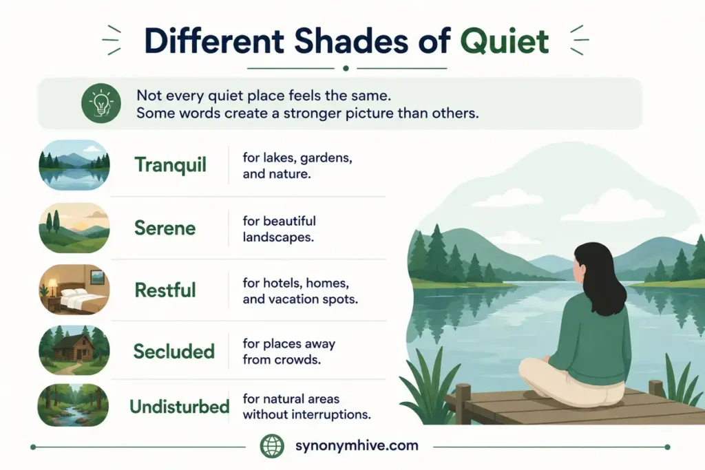 Which Synonyms Describe A Peaceful Place