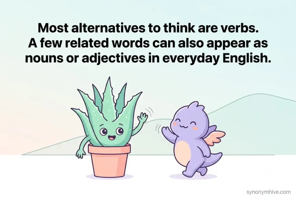 Which Synonyms For Think Work As Different Parts Of Speech
