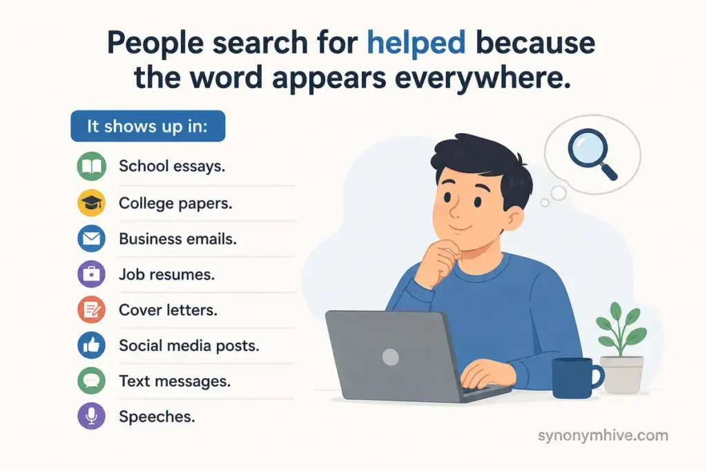 Why Do People Search For Synonyms For Helped