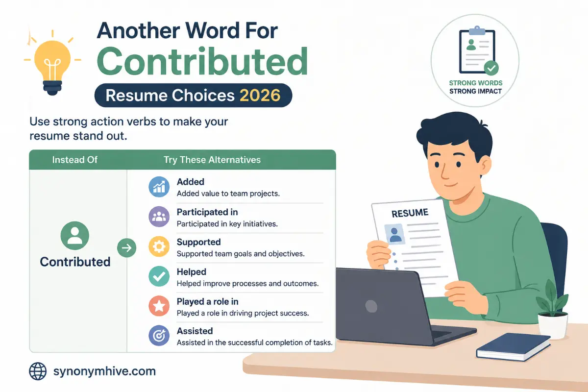 Another Word For Contributed Resume Choices 2026