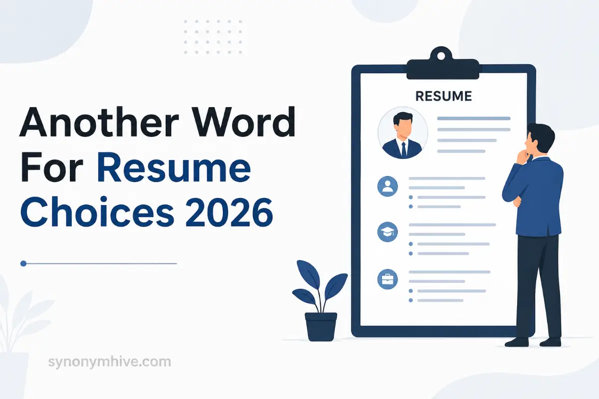 Another Word For Leader Resume Choices 2026