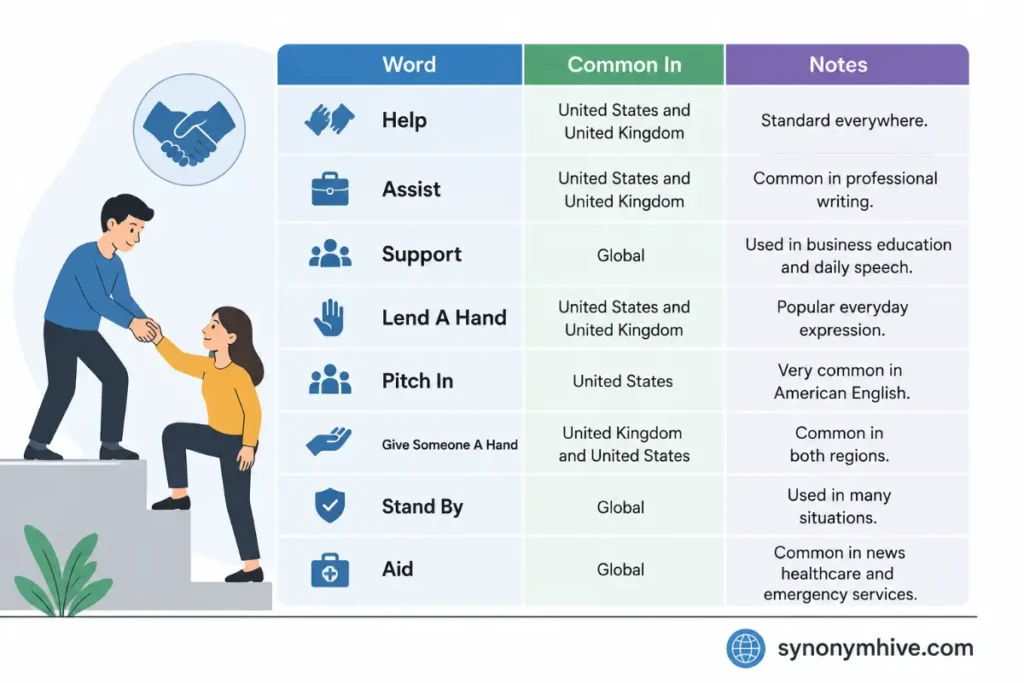 Do Americans And British People Use Different Words For Help