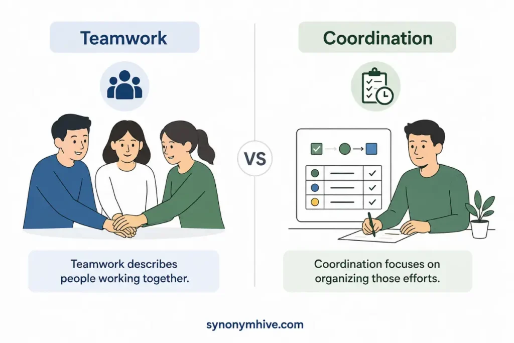 How Are Teamwork And Coordination Different