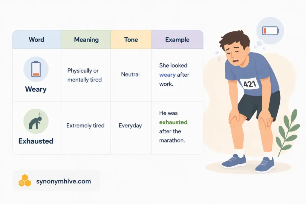 Master List Of Another Word For Tired