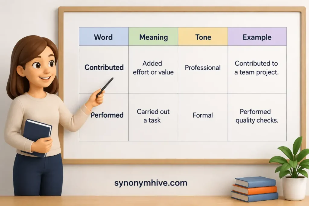 Master Synonym List for Another Word for Worked