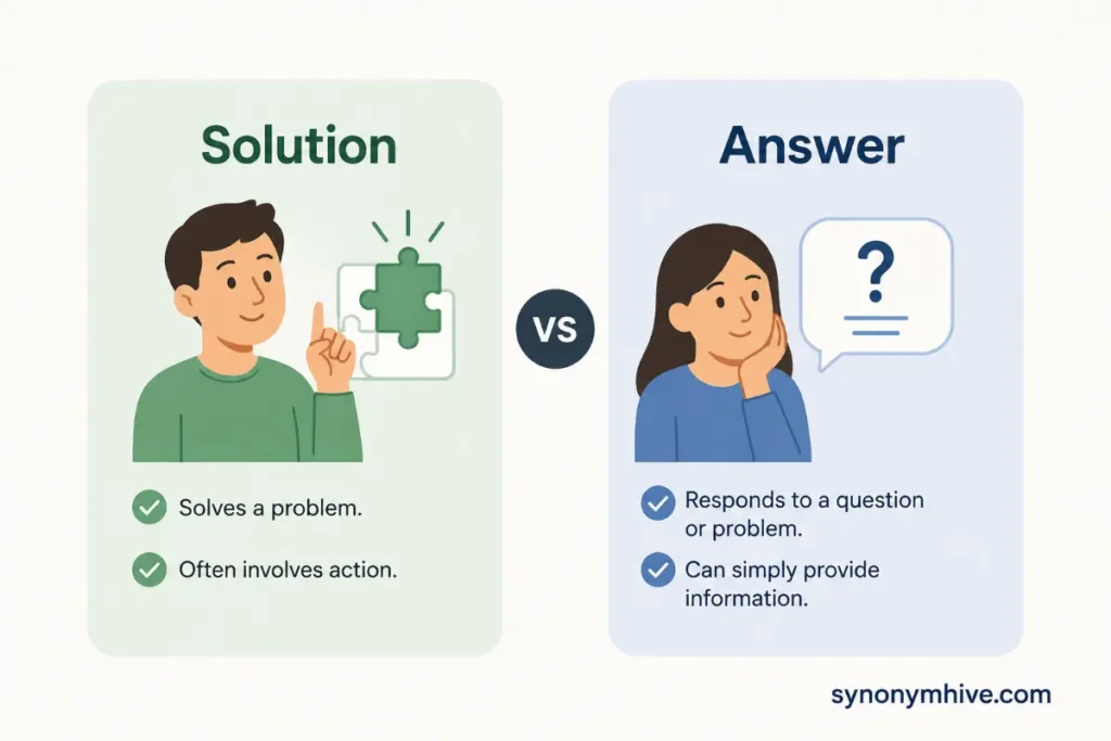 Solution Vs Answer