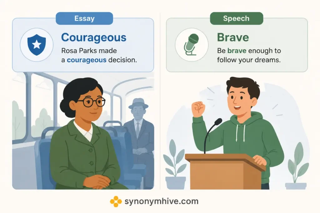 What Is Another Expression For Brave In School Or College