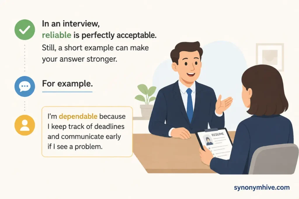 What Is Another Expression For Reliable In A Job Interview