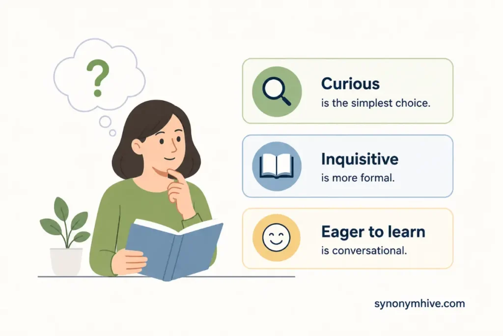 What is another phrase for motivated by curiosity