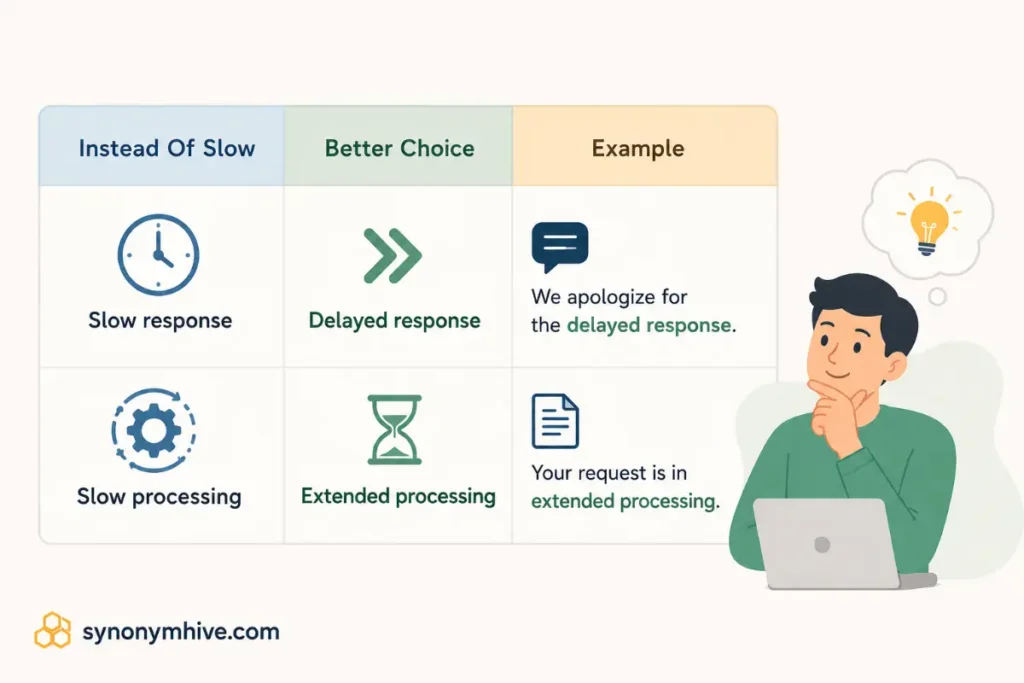 What Is Another Phrase For Slow In Customer Service