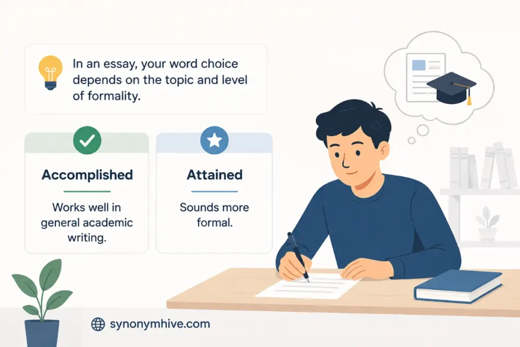 What Is Another Term For Achieved In An Essay
