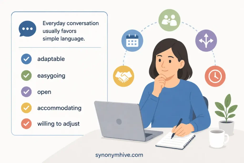What Is Another Term For Flexible In Everyday Speech