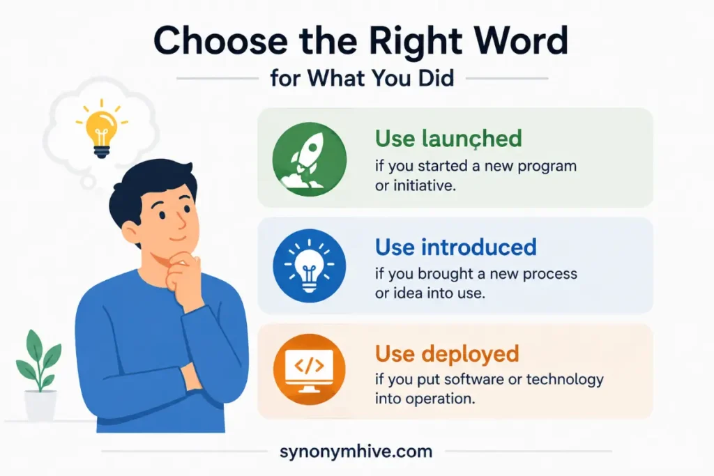 What Is Another Word For Implemented On A Resume
