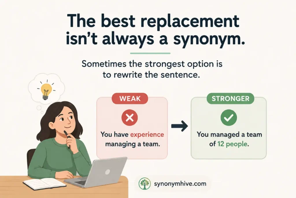What should you remember about another word for experience