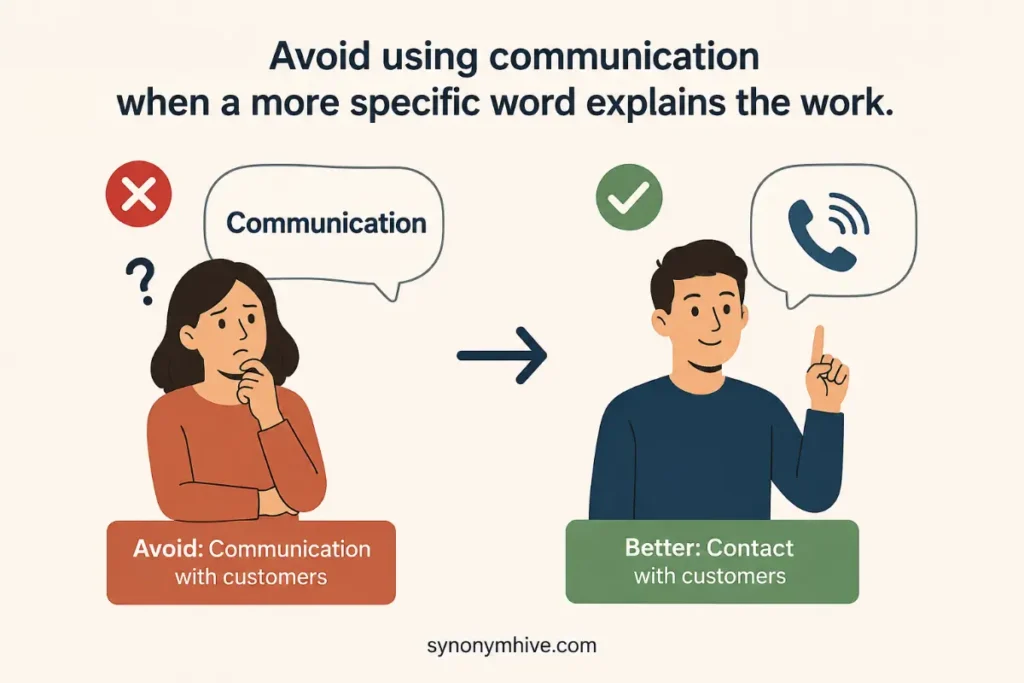 When should you not use communication.