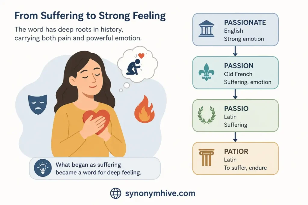 Where did passionate come from