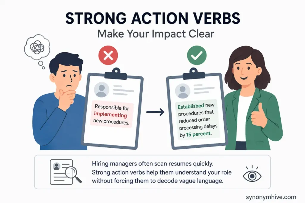 Why Specific Action Verbs Matter In Resume Writing