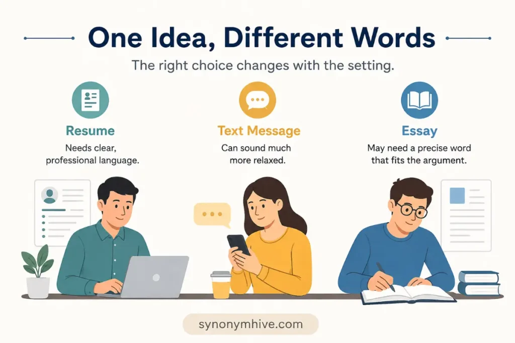 another word for dedicated by context