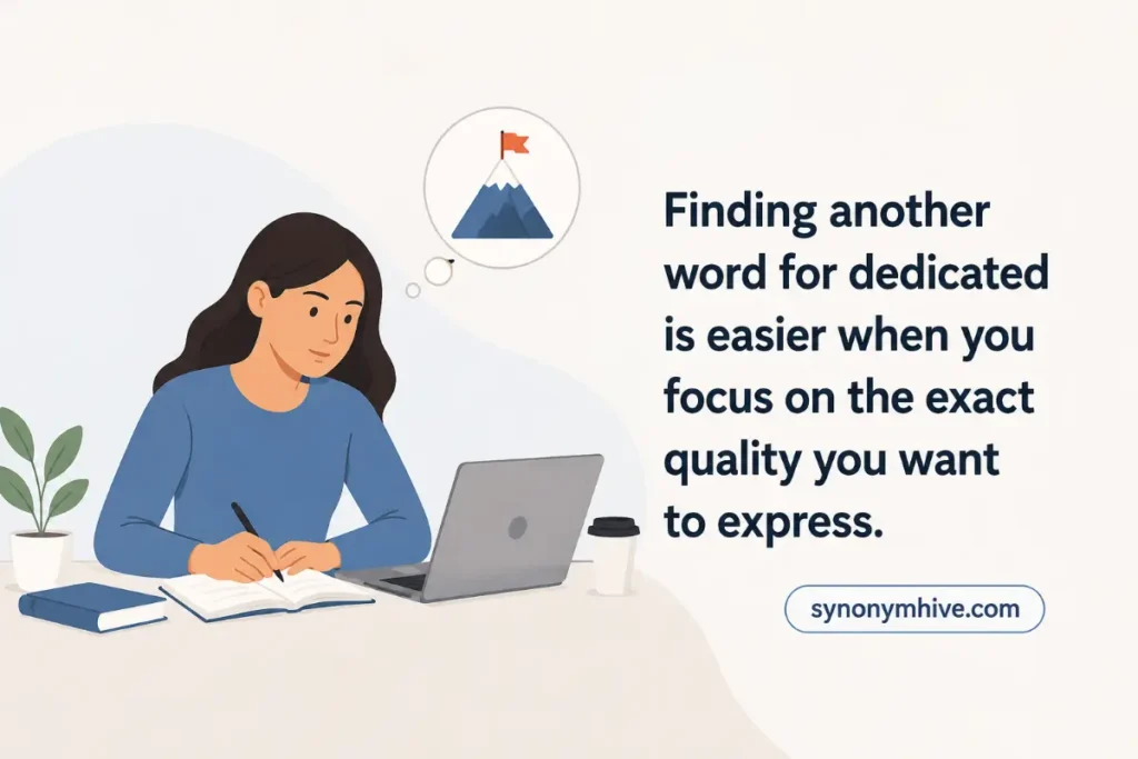 another word for dedicated conclusion