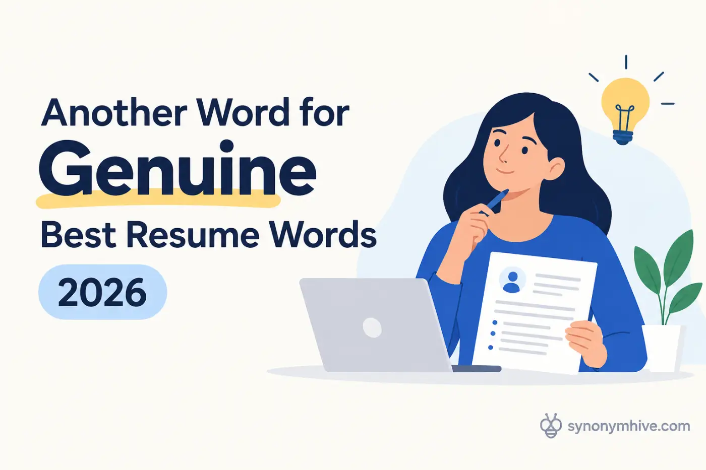 Another Word for Genuine Best Resume Words 2026