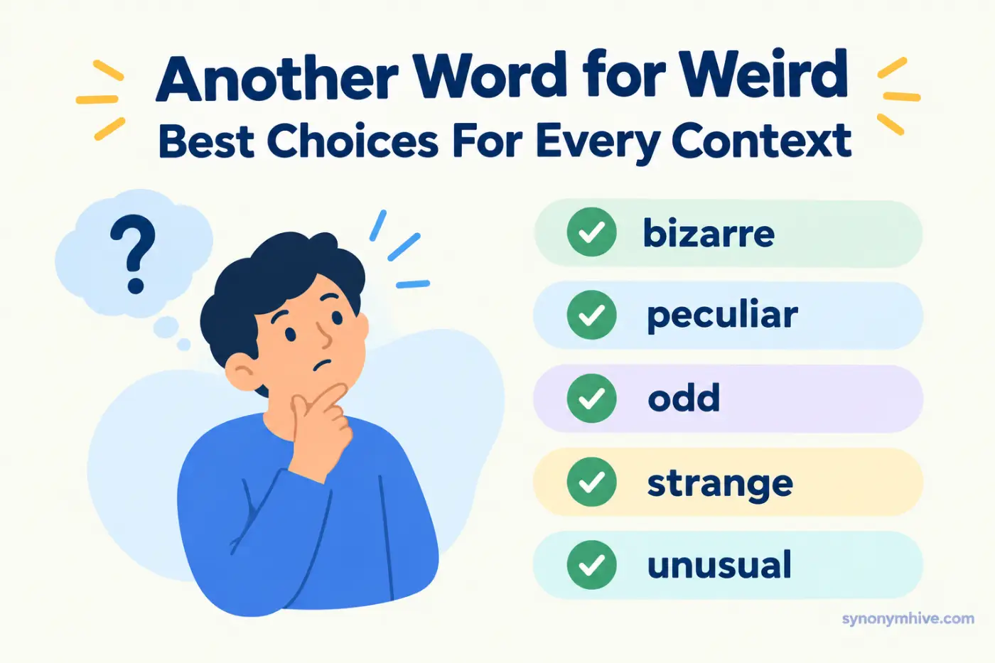 another word for weird Best Choices For Every Context