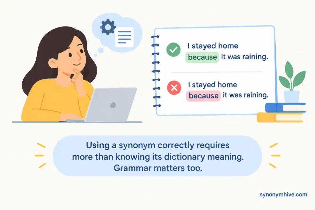Common Mistakes With Another Word for Because