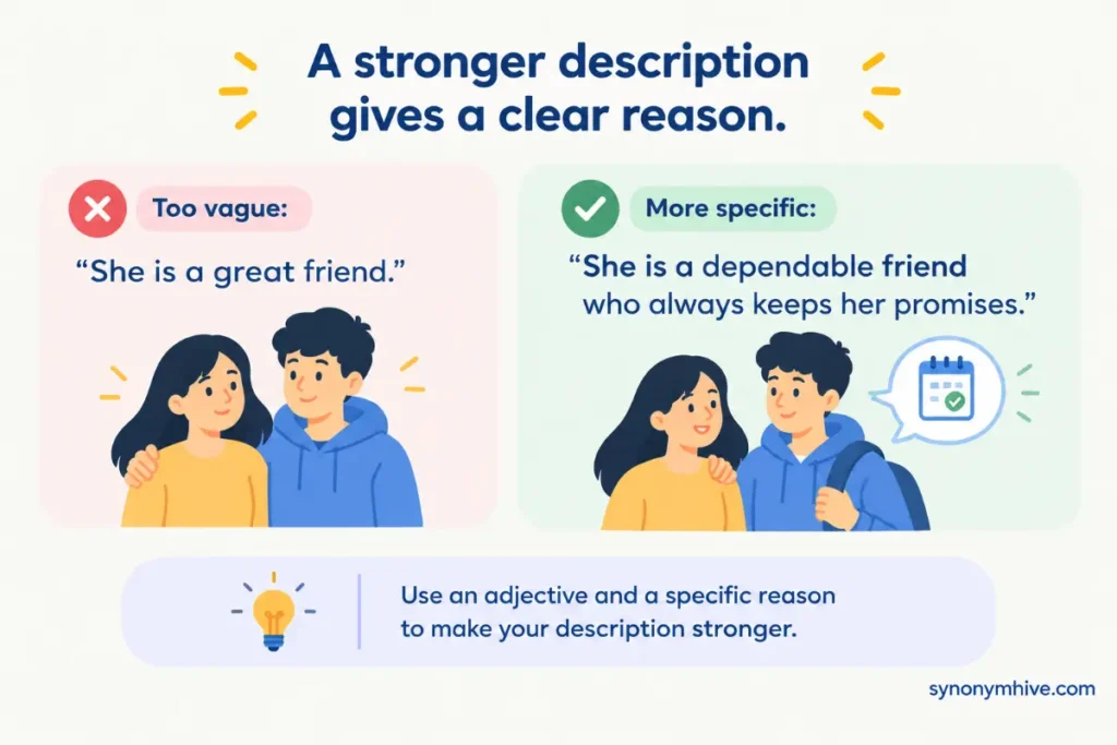 How Can You Make Friendship Descriptions More Powerful?