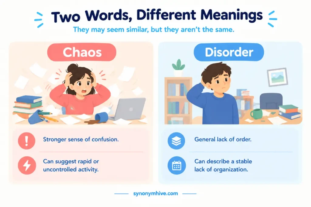 How Do Chaos and Disorder Differ?