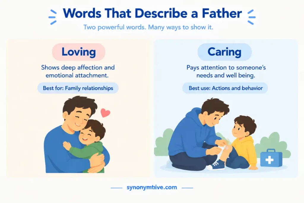 How do loving and caring differ?