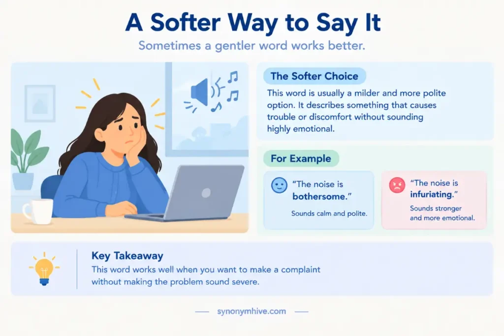 Is bothersome a polite word for annoying