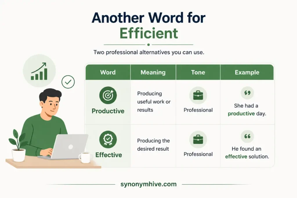 What are the best synonyms for another word for efficient