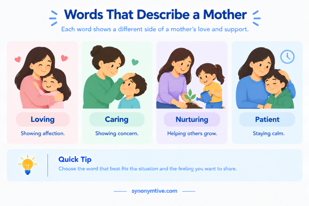 What Are The Best Words To Describe A Mother In One Word