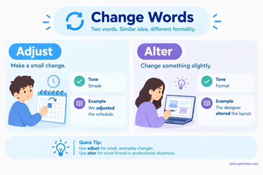 What are the best words to describe change