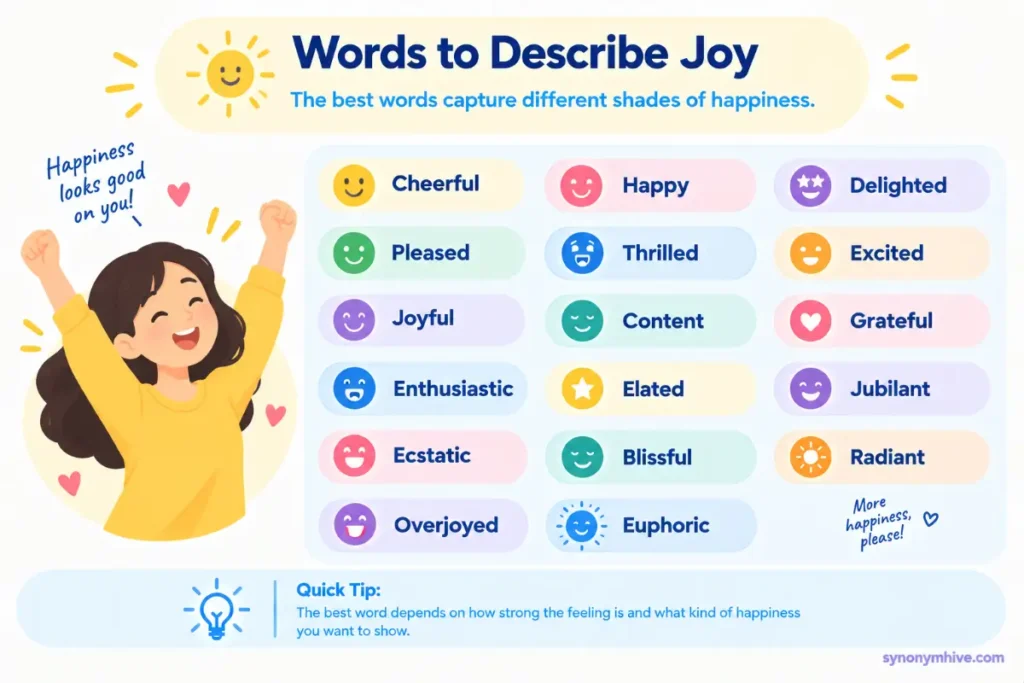 What are the best words to describe joy?