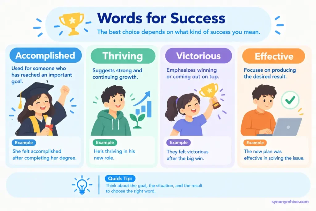 What are the best words to describe success?