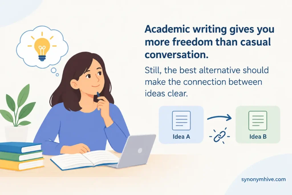What Is Another Word for Because In An Essay