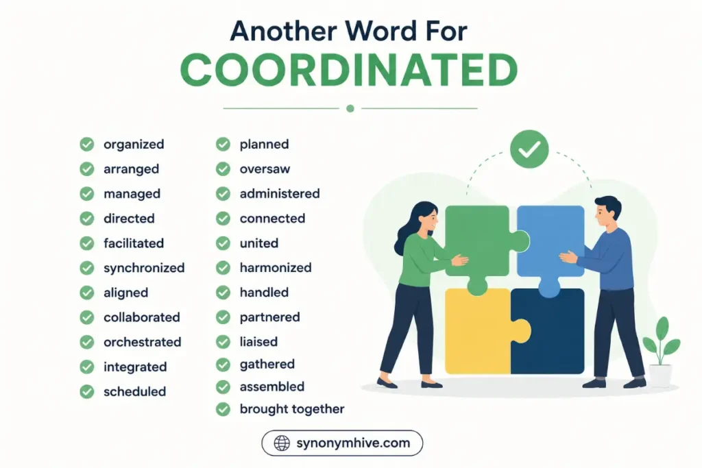 What is another word for coordinated