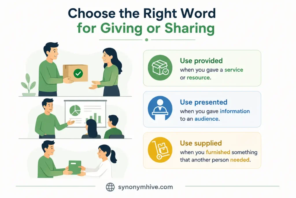 What Is Another Word For Delivered