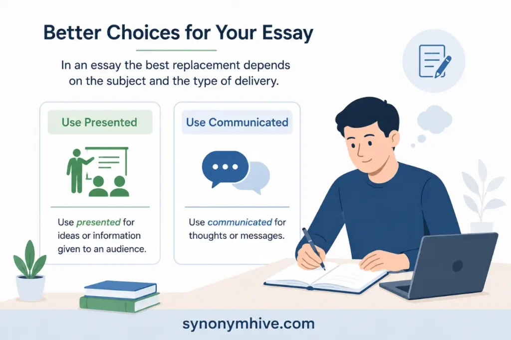 What Is Another Word For Delivered In An Essay