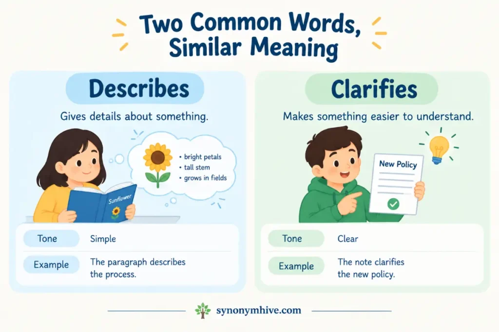 What Is Another Word for Explains