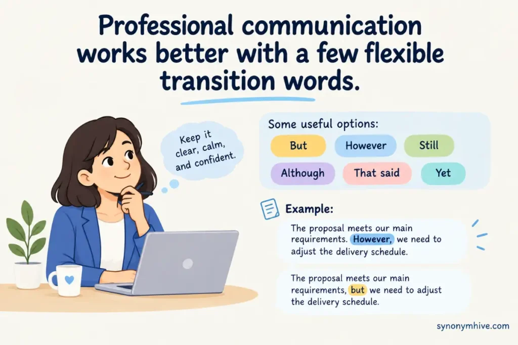What Is Another Word for However In Professional Communication