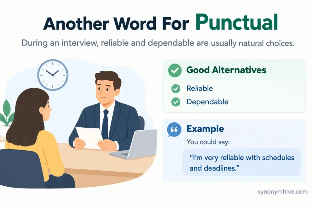What Is Another Word for Punctual in a Job Interview?