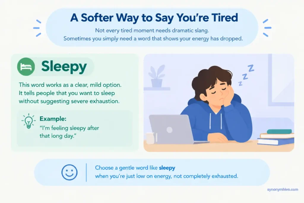 What Is Mild Slang For Tired
